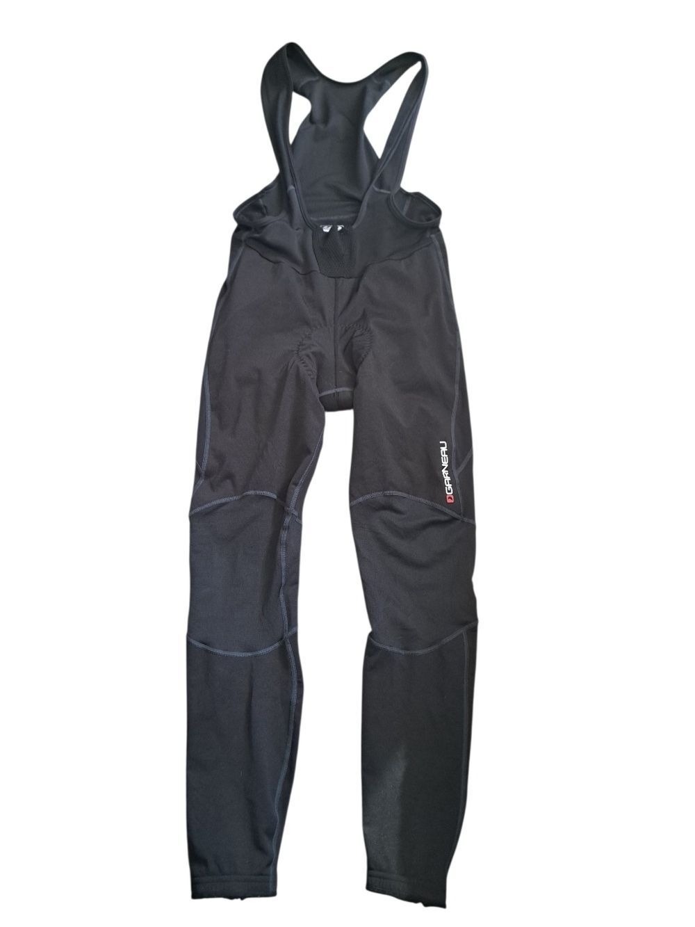 Louis Garneau full bib compression padded Cycling tights mesh back zip leg XL